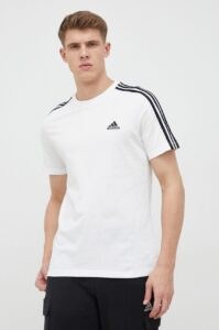 Bavlněné tričko adidas bílá