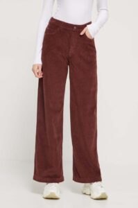 Manšestrové kalhoty Roxy hnědá barva