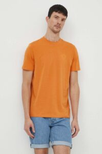 Bavlněné tričko Lindbergh oranžová barva