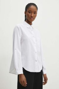 Bavlněná košile Answear Lab bílá barva