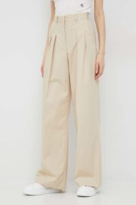 Bavlněné kalhoty Calvin Klein dámské