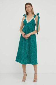 Šaty Custommade zelená barva