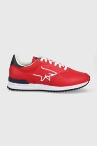 Kožené boty Paul&Shark červená