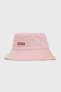 Bavlněná čepice Levi's růžová