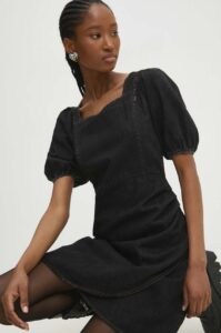 Džínové šaty Answear Lab černá