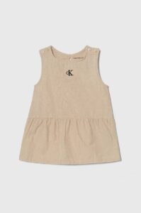 Dětské šaty s příměsí lnu Calvin Klein