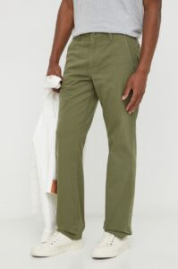 Bavlněné kalhoty Levi's zelená
