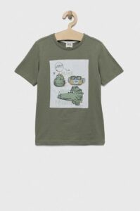 Dětské bavlněné tričko Birba&Trybeyond zelená