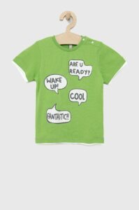 Dětské bavlněné tričko Birba&Trybeyond zelená