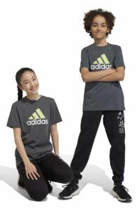 Dětské tričko adidas šedá barva