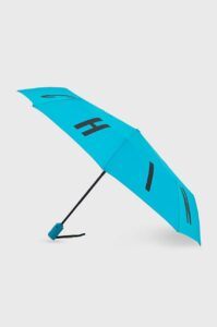Deštník Moschino tyrkysová barva