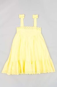 Dívčí šaty zippy žlutá barva