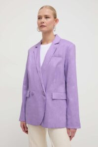 Plátěná bunda Silvian Heach fialová