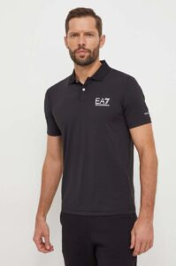 Polo tričko EA7 Emporio Armani černá