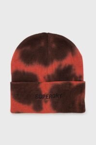 Bavlněná čepice Superdry červená