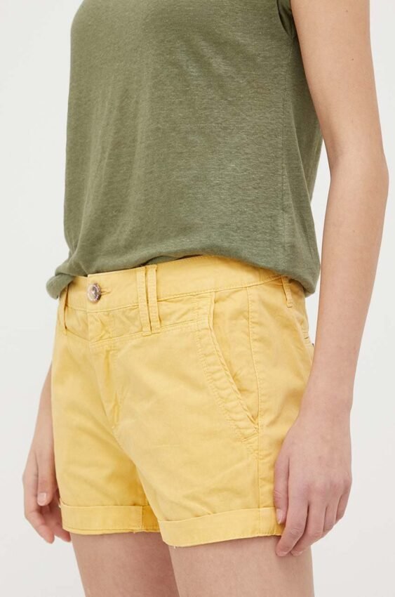 Bavlněné šortky Pepe Jeans Balboa žlutá