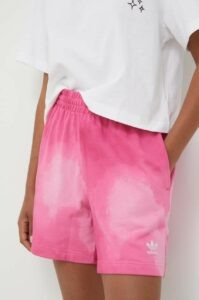 Bavlněné šortky adidas Originals růžová barva
