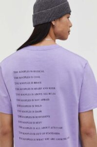 Bavlněné tričko The Kooples fialová barva