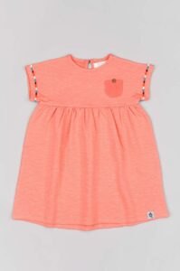 Dětské bavlněné šaty zippy oranžová
