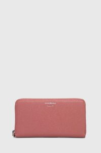 Peněženka Emporio Armani růžová barva