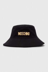 Bavlněná čepice Moschino černá barva