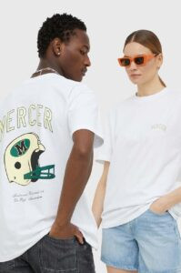 Bavlněné tričko Mercer Amsterdam bílá