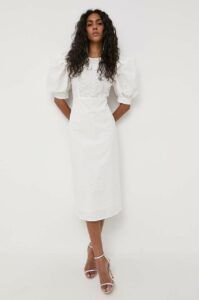 Bavlněné šaty Custommade bílá
