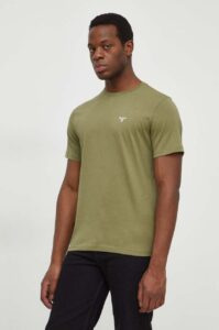 Bavlněné tričko Barbour zelená