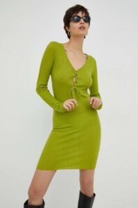 Vlněné šaty Résumé zelená
