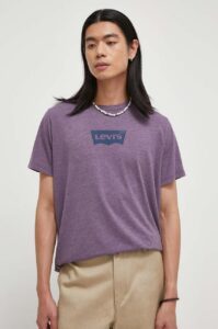 Tričko Levi's fialová barva