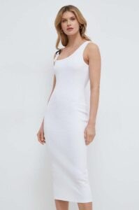 Šaty Versace Jeans Couture bílá barva