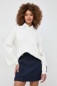 Bavlněný svetr Armani Exchange bílá
