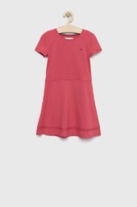 Dívčí šaty Tommy Hilfiger růžová