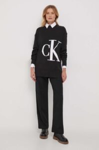Bavlněný svetr Calvin Klein Jeans černá