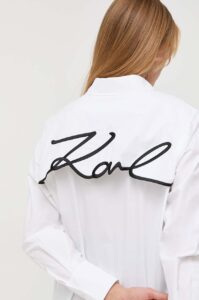 Košile Karl Lagerfeld bílá barva