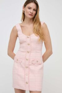 Šaty Guess TOSCA růžová barva