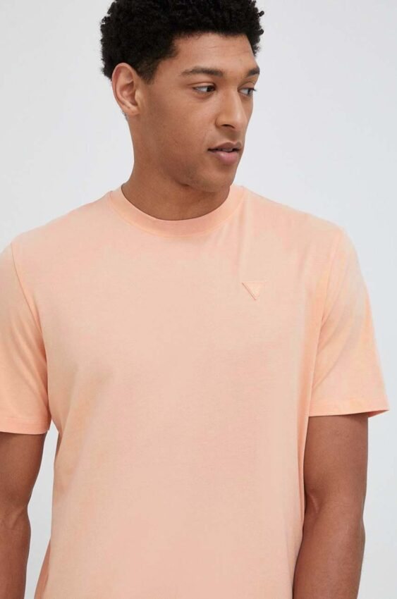Tričko Guess HEDLEY oranžová barva