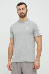 Bavlněné tričko adidas šedá