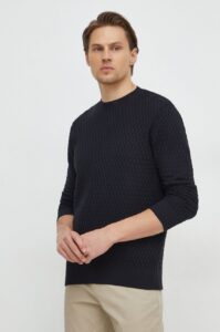 Bavlněný svetr Sisley černá