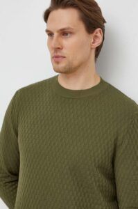 Bavlněný svetr Sisley zelená