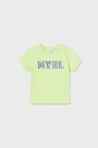Dětské bavlněné tričko Mayoral zelená