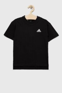 Dětské bavlněné tričko adidas černá