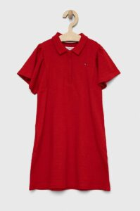 Dívčí šaty Tommy Hilfiger červená