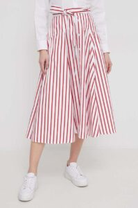 Bavlněná sukně Polo Ralph Lauren červená