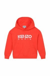 Dětská bavlněná mikina Kenzo Kids červená barva
