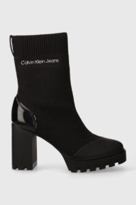 Nízké kozačky Calvin Klein Jeans PLATFORM KNIT SOCK WN