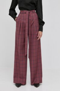 Vlněné kalhoty Custommade dámské