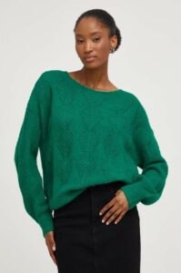 Vlněný svetr Answear Lab zelená