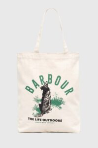 Bavlněná taška Barbour béžová