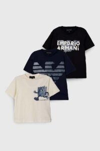 Dětské bavlněné tričko Emporio Armani